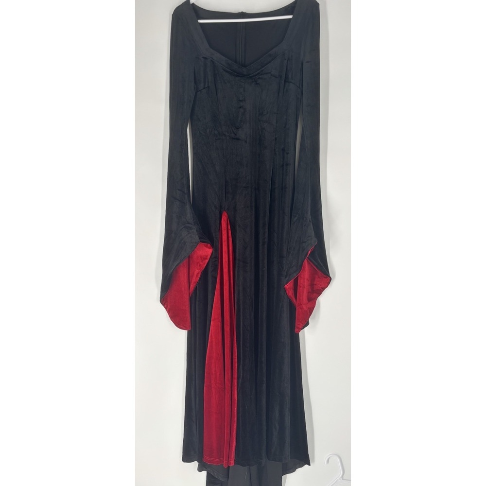 Gothic Medieval Velvet Renaissance Elvira Dress Bell Sleeve
